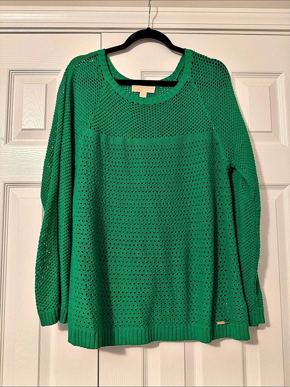 Michael Kors Knit Crew Neck Sweater in Green